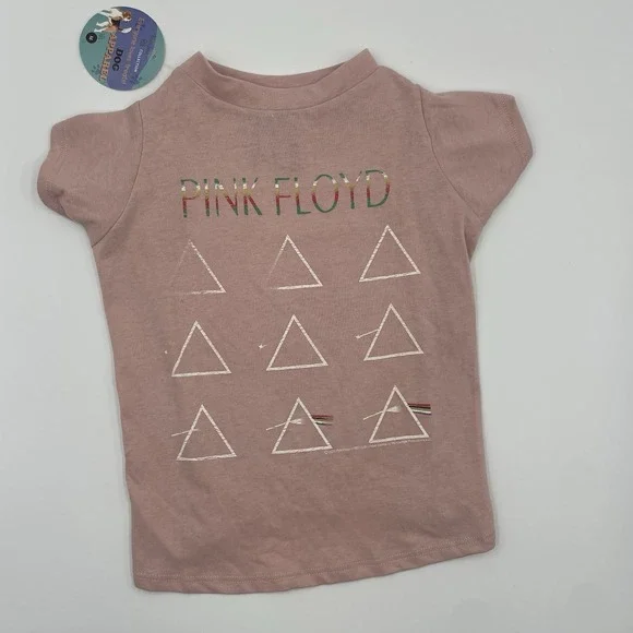 Dog Shirt PINK FLOYD Size Medium Pink Band T-Shirt Pet NEW Blended Collection - Picture 1 of 11